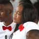 Richard Johnson Jr. and Cowanda Jones-Johnson attend the burial service for her son U.S. Army Sgt. La David Johnson at the Memorial Gardens East cemetery on Oct. 21, 2017, in Hollywood, Fla. (Joe Raedle/Getty Images)